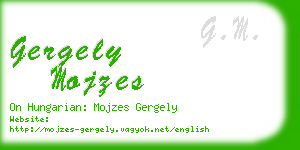 gergely mojzes business card